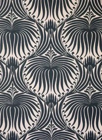 Farrow & Ball Carta da parati Lotus - Setting Plaster/ Off-Black