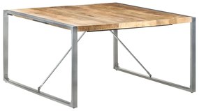 Tavolo Da Pranzo 140x140x75 Cm İn Legno Di Mango Grezzo /