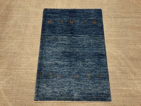Gabbeh Tappeto 120x80 Blu (Iran) Annodato A Mano