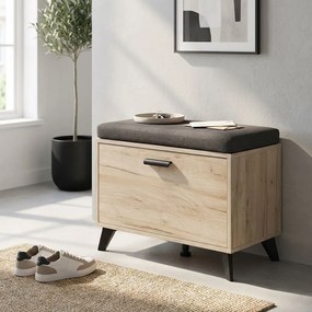 DODO - armadietto per ingresso con cuscino colore rovere