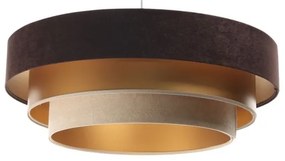 Lampadario su filo TRINITI 1xE27/60W/230V marrone/oro/beige