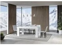 Tavolo da Pranzo Roxell 180x90 Allungabile fino a 284 cm in Nobilitato Colore: Bianco Frassinato