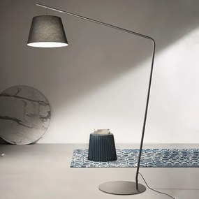 Piantana H205 cm con struttura in metallo Nero e paralume in pvc VELVET