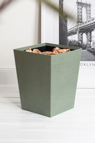 Cestino per la spazzatura color foglia di tè Sofia Canvas Paper Laminate – Bigso