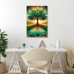 Quadro su tela – Albero della vita mistico al lago