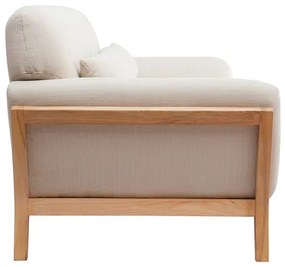 Divano in stile scandinavo 3 posti beige con piedini in legno YOKO