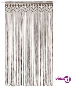 vidaXL Tenda Macramè Grigio Talpa 140x240 cm in Cotone