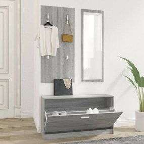 Set Scarpiere 3 İn 1 Grigio Sonoma İn Legno Multistrato /