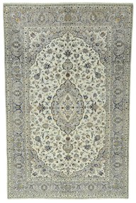 Kashan Tappeto 200x300 Beige (Iran) Annodato A Mano