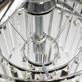 Brilagi - LED Lampadario di cristallo a sospensione con catena MOZART 5xE14/40W/230V cromo lucido