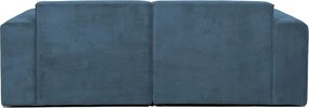 Divano componibile blu con rivestimento in velluto a coste 202 cm Sting – Scandic