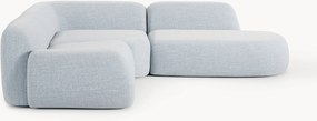 Divano angolare componibile 4 posti in bouclé con chaise longue Wolke