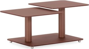 Tavolino da salotto color terracotta in vetro 54x115 cm Elvi – Marckeric