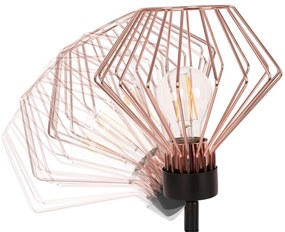 Lampada da soffitto a soppalco tripla in metallo rosa nera APP536-3C