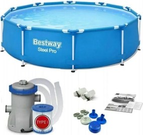 Steel Pro 3,66 x 0,76 m 56681 + Filtro a cartuccia - Bestway