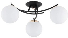 Lampadario a plafone SAVI 3xE14/10W/230V nero/oro