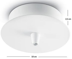 Ideallux rosone standard 1 luce bianco