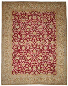 Sarouk Tappeto 410x320 Rosso (Iran) Annodato A Mano