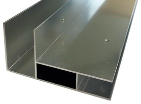 Profilo in alluminio L 2 m x 5.3 cm acciaio