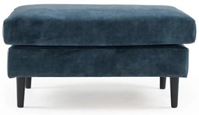 Pouf in velluto blu scuro Adagio - Scandic