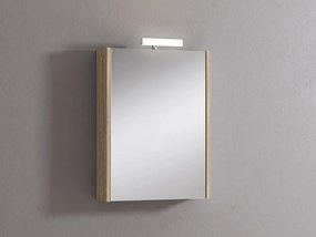Pensile con luce Akira rovere nabucco L 51.5 x H 70 x P 15.5 cm