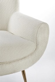 Poltrona crema in bouclé Vinstra - Light &amp; Living