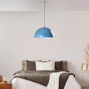 Lampadario a sospensione con filo KURE 1xE27/40W/230V blu