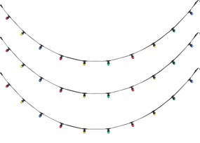 Ghirlanda luminosa collegabile nera con spina 14m incl. 30 luci E27 IP64 - Lubber