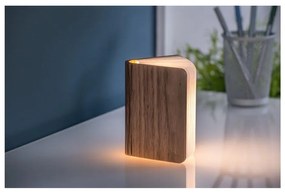 Lampada da tavolo marrone con paralume in tessuto (altezza totale 2,5 cm) Booklight – Gingko