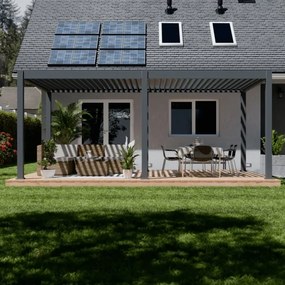 Pergola bioclimatica motorizzata Ombréa autoportante 4x6M (vari colori)