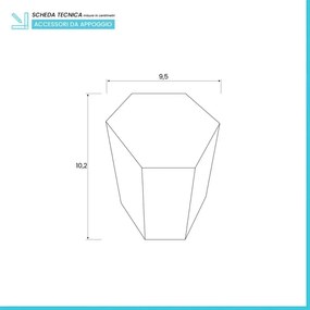 Portaspazzolino Grigio Trasparente In Plastica ABS Diamante