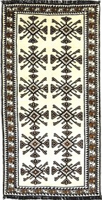 Shiraz Tappeto persiano 100x200 Beige (Iran) Annodato A Mano