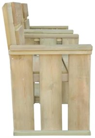 Panchina da Giardino a 2 Posti 150 cm Legno di Pino Impregnato