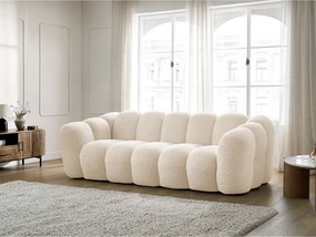 Divano beige con rivestimento in bouclé 232 cm Hippolyte – Bobochic Paris