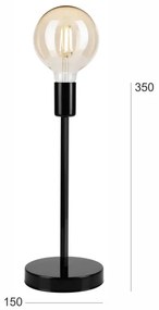 Lampada da tavolo ASTRID 1xE27/60W/230V nero lucido