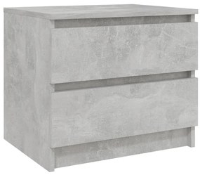 Comodini 2 pz grigio cemento 50x39x43,5 cm in truciolato
