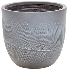 Vaso da fiori argilla grigio 35 x 35 x 33 cm FTERO Beliani