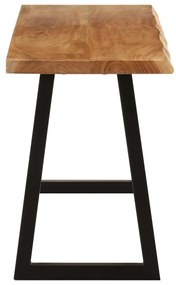 Panca con bordi vivi 105 cm in legno massello di acacia