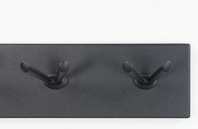Attaccapanni da parete nero in metallo 74,5 cm Pull – Spinder Design