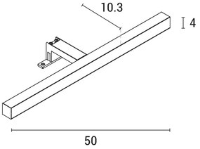 Illuminazione a LED per specchi da bagno LED/7W/230V 4000K 50 cm IP44 cromo