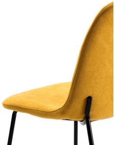 Set di sedie da pranzo gialle 4 pz Renne - Marckeric