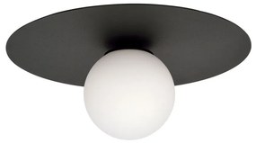 Lampada da soffitto Solar, Nera con sfera satinata E14 Colore del corpo Nero