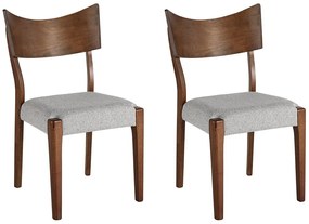 Set di 2 sedie legno grigio chiaro EDEN Beliani
