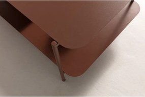 Tavolino da salotto color terracotta in metallo 58x90 cm Beatrix – MOME