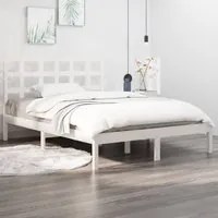 Giroletto Bianco in Legno Massello 150x200 cm 5FT King Size 3105476