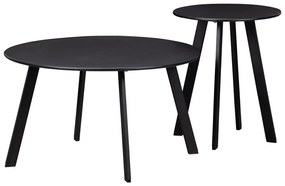 Tavolo da giardino nero, ø 70 cm Fer - WOOOD