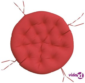 vidaXL Cuscino Rotondo Rosso Ø 100x11 cm in Tessuto Oxford