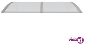 vidaXL Tettoia per Porta Grigia 150x100 cm Policarbonato