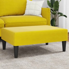 Poggiapiedi Giallo 77x55x31 Cm İn Velluto /