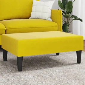 Poggiapiedi Giallo 77x55x31 Cm İn Velluto /